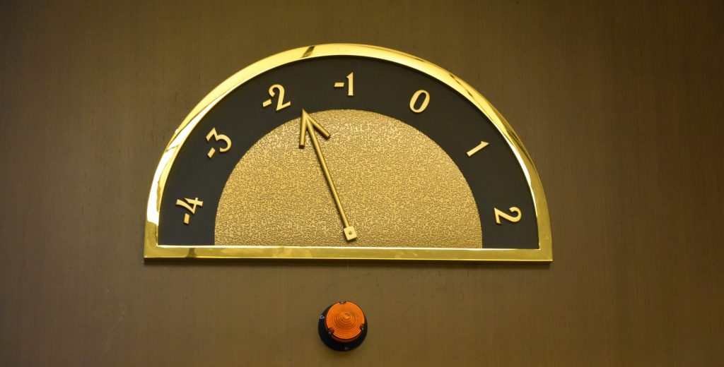 old elevator floor sign